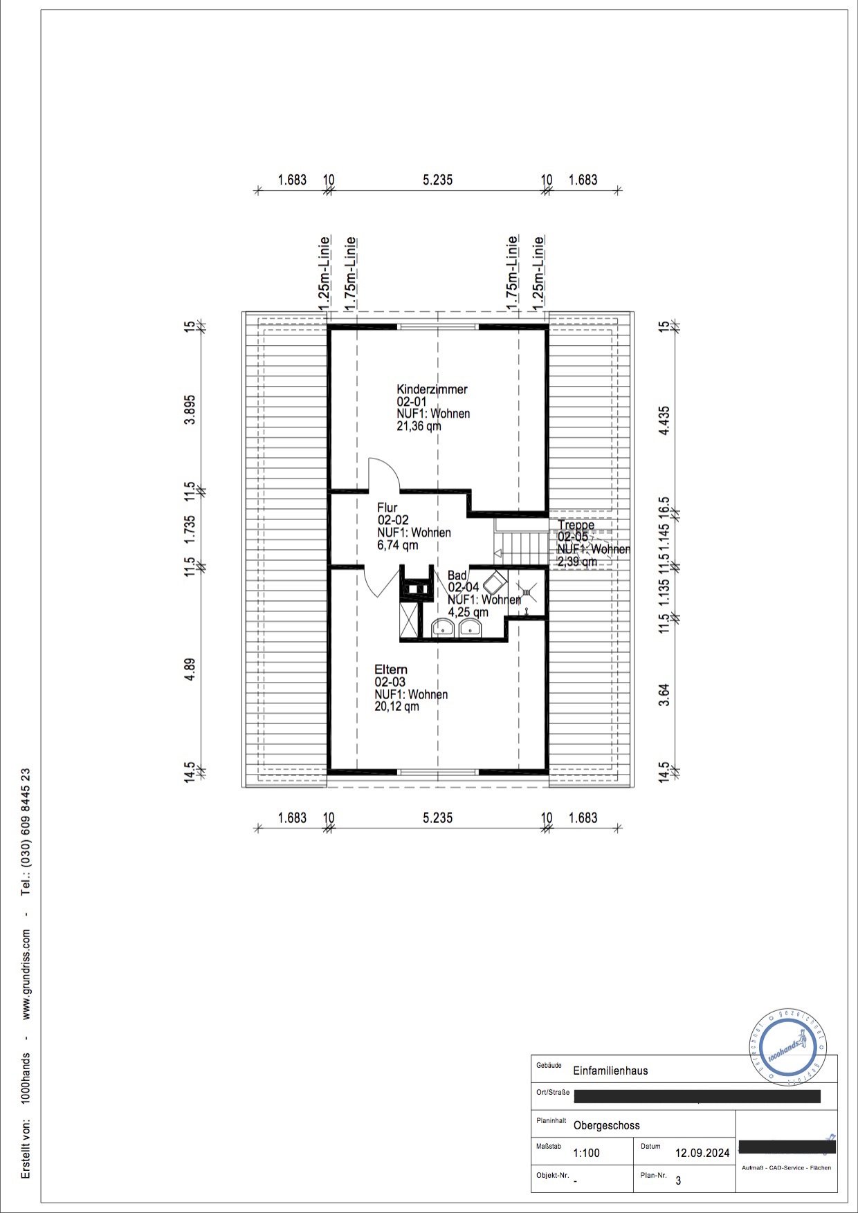 Grundriss Obergeschoss